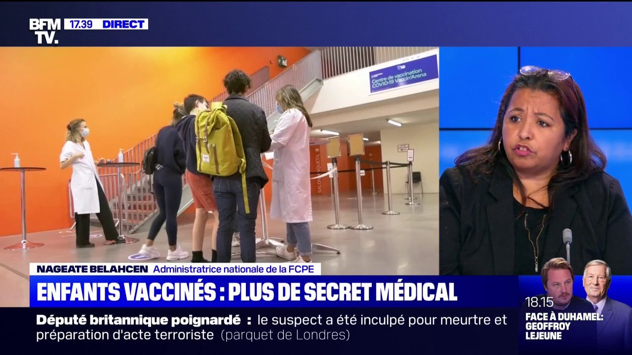 Vaccination des enfants: Nageate Belahcen (FCPE) déplore "la levée du secret médical à des tiers"