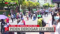 Marcha de gremiales en La Paz llegó al Ministerio de Economía