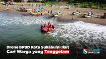 Drone BPBD Kota Sukabumi Ikut Cari Warga yang Tenggelam