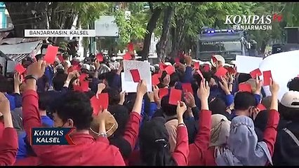 Mahasiswa Demo Saat Jokowi Berkunjung Ke Kalsel, Tuntut Evaluasi 7 Tahun Kepemimpinan