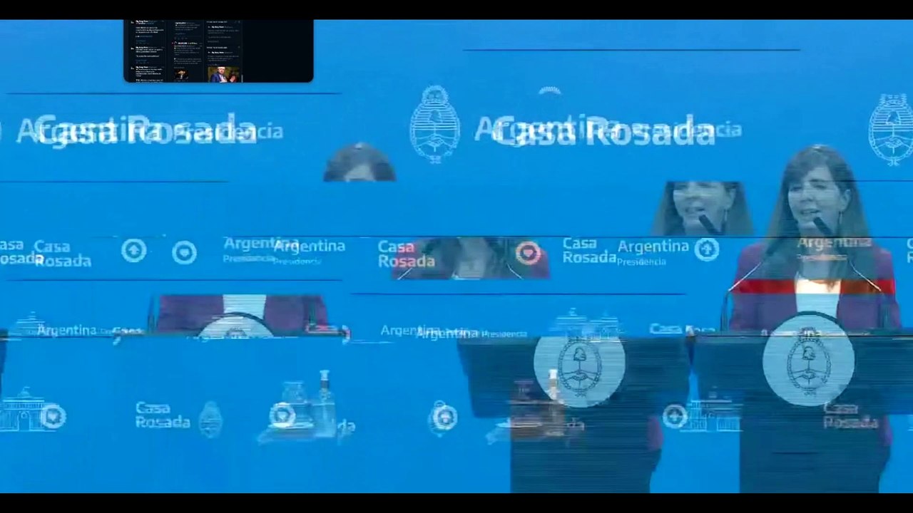 Problemas técnicos en la primera conferencia de Gabriela Cerruti