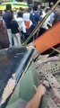 فيديو يظهر حادث تهشم سيارة بعد سقوطها من أعلى محور صفط اللبن