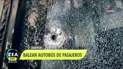 Balean autobús de pasajeros en Zacatecas