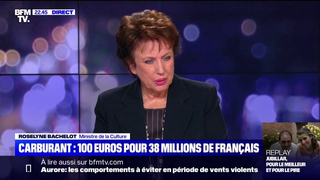 Le gouvernement a-t-il mis trop de temps à réagir aux prix des carburants? Pour Roselyne Bachelot, une politique d'aides, ça ne se fait pas au coin d'une table de bistro