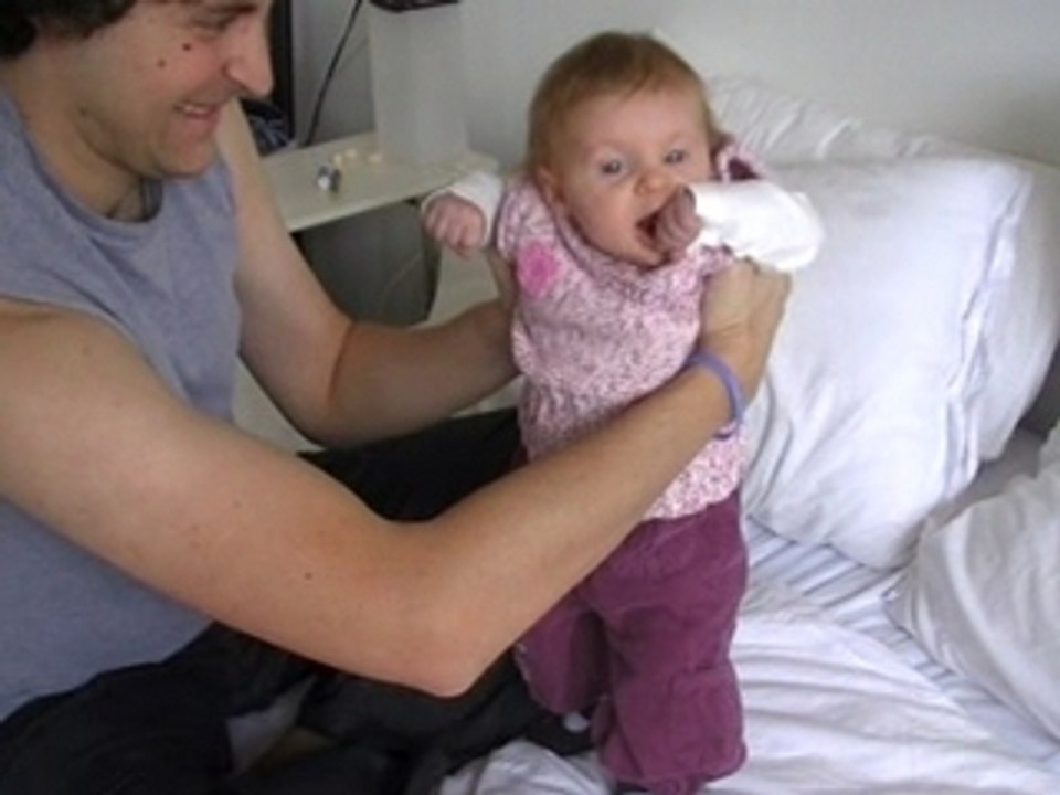 Je pousse sur mes jambes