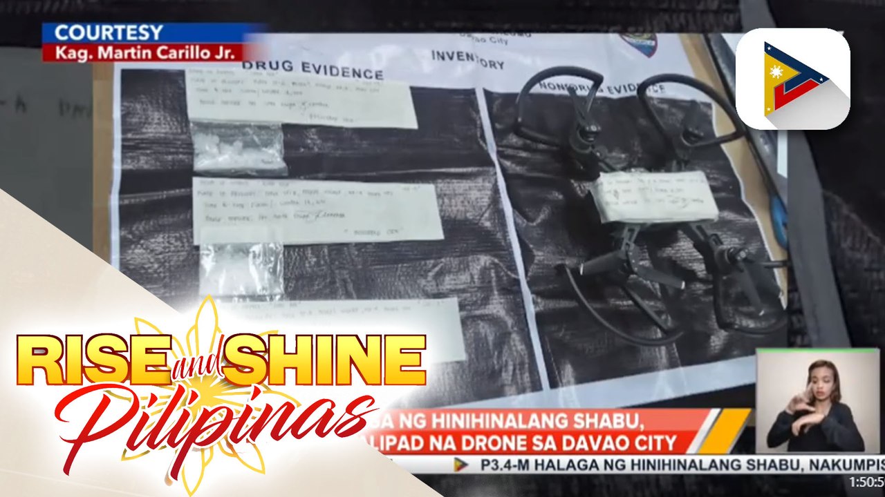 P400-K halaga ng hinihinalang shabu, isinilid sa pinalipad na drone sa Davao City