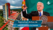 Políticos y académicos reaccionan a dichos de AMLO contra la UNAM al llamarla neoliberal