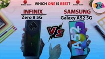 Samsung A52 5G vs Infinix zero 8 __ Full Comparison ⚡ which one is Best
