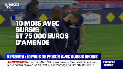 Affaire de la sextape: dix mois de prison avec sursis requis contre Karim Benzema