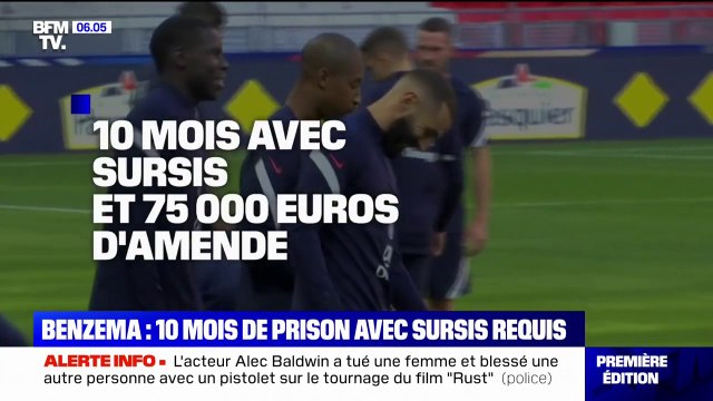Affaire de la sextape: dix mois de prison avec sursis requis contre Karim Benzema