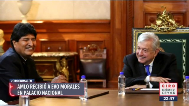 López Obrador recibe a Evo Morales en Palacio Nacional