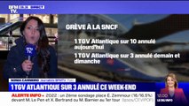 Grève à la SNCF: 1 TGV Atlantique sur 3 annulé ce week-end