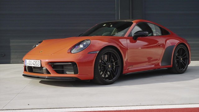 The new Porsche 911 Carrera 4 GTS Coupe Design Preview in Lava Orange