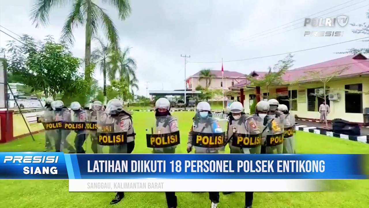 Polsek Entikong Gelar Latihan Ton Dalmas dan Pengecekan Perlengkapan