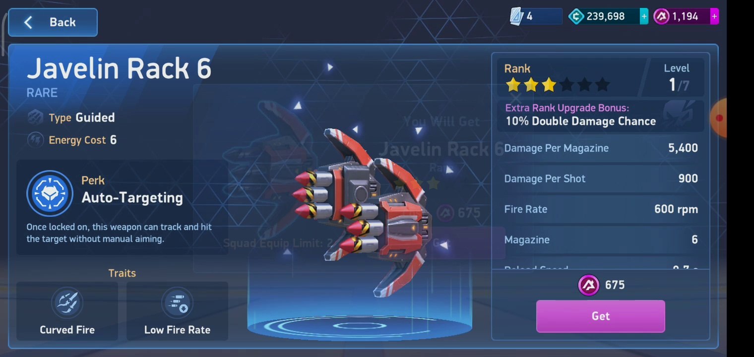 MECH ARENA | Javelin Racks 675 Red Coins...is it worth it?? | GAMEPLAY