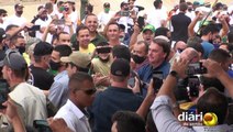 Bolsonaro é recebido por apoiadores e entrega trecho final do Eixo Norte da transposição
