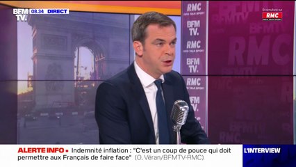 Olivier Véran sur "l'indemnité inflation": "On a souhaité quelque chose de simple, versé rapidement et automatiquement"