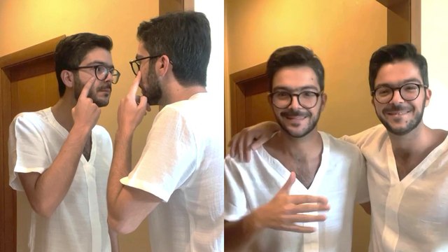 'Identical twins' jaw-dropping mirror illusion has viewers stumped'