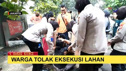 Warga Tolak Eksekusi Lahan di Cakung Jakarta Timur Hingga Teriak dan Menangis