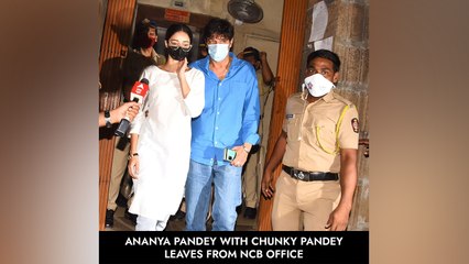 Download Video: Ananya Pandey With Chunky Pandey Leaves From NCB Office