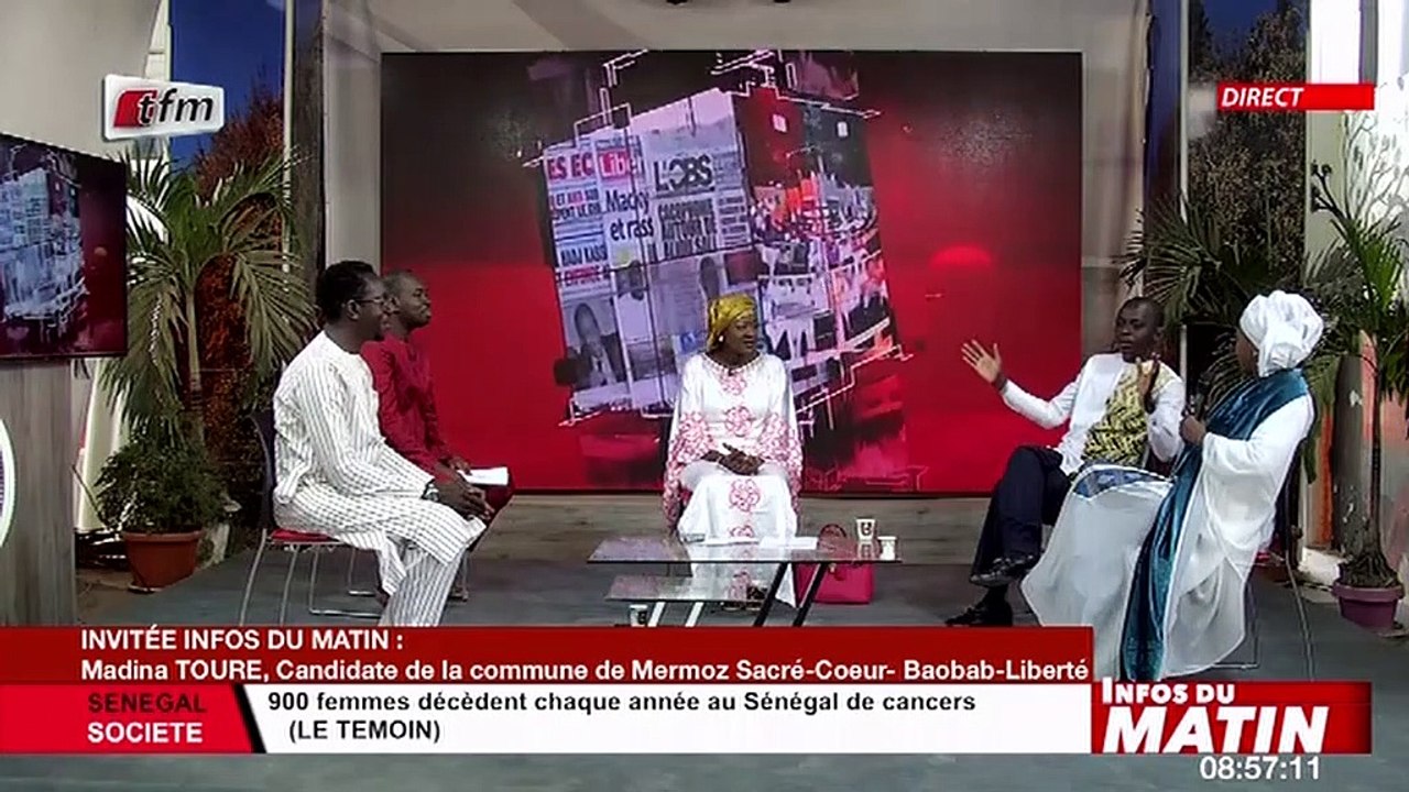 Madina Touré, Candidate de la commune de mermoz... invitée dans infos du matin du 22 Octobre 2021