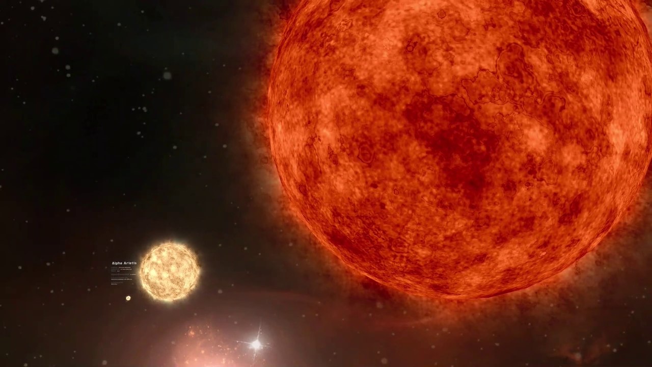 Infographie - Comparaison de la taille des étoiles