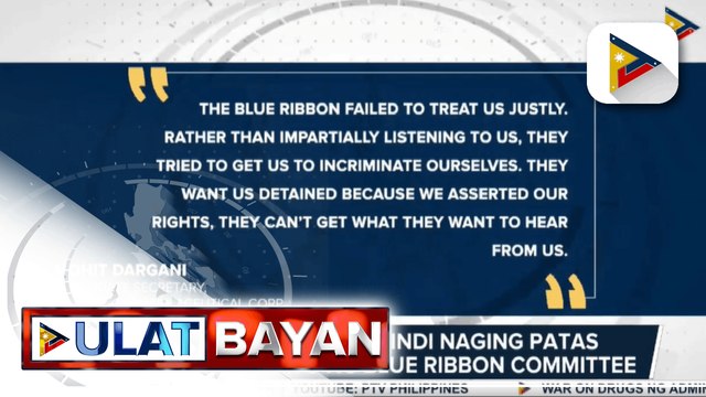 Pharmally Exec.Dargani: Hindi naging patas ang pagtrato ng Blue Ribbon Committee