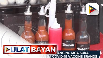 Lebel ng anghang ng mga suka, ipinangalan  sa COVID-19 vaccine brands