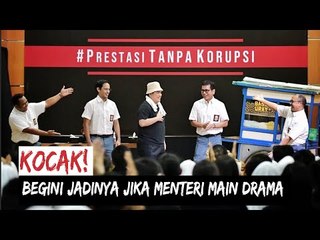 Kocak! Begini Jadinya Jika Nadiem, Erick dan Wishnutama Main Drama Antikorupsi di Depan Jokowi