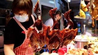 Street Food || YUMMY ||Deep Fried Pigeons Roasted Pork Roasted Ducks Asian Food.
