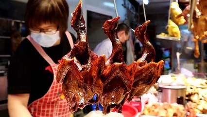 Street Food || YUMMY ||Deep Fried Pigeons Roasted Pork Roasted Ducks Asian Food.