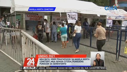 Ilang pamilya, dumalaw sa Manila North Cemetery sa huling weekend bago ang Undas | 24 Oras