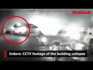 Indore building collapse: CCTV footage