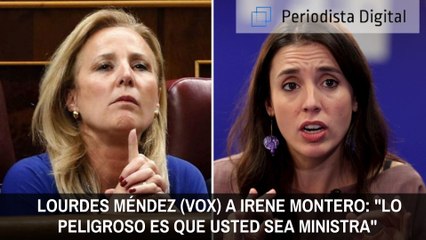 Lourdes Méndez (VOX)  a Irene Montero: "Lo peligroso no es normalizar nuestro discurso, sino que usted sea ministra"