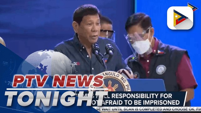 PRRD assumes full responsibility for drugs war, not afraid to be imprisoned