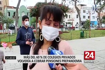Cerca de 60% de colegios volverían a cobrar pensiones que tenían antes de la pandemia