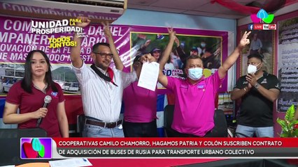 Cooperativa Camilo Chamorro, Hagamos Patria y Colón suscriben contrato de adquisición de buses rusos