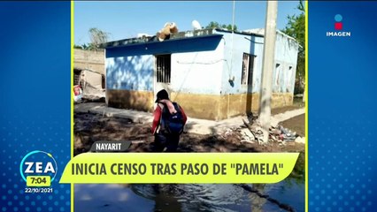 Inicia el censo tras el paso del huracán "Pamela" en Nayarit