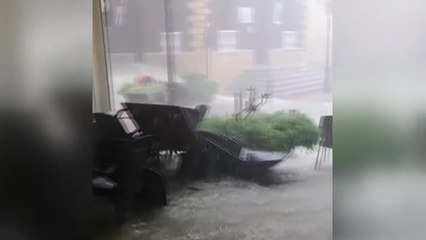 Lluvias torrenciales inundan  parte del litoral valenciano