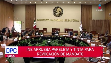 INE aprueba papeleta y tinta para revocación de mandato