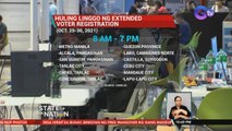 Huling linggo ng extented voter registration (Oct. 25-30, 2021) | SONA