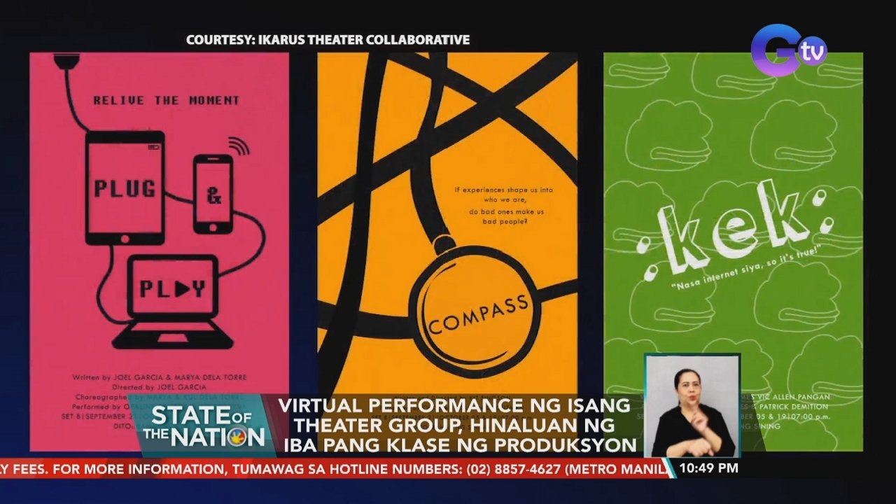 Virtual performance ng isang theater group, hin...