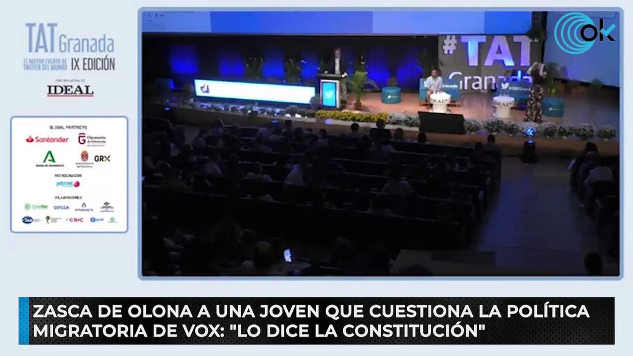Zasca de Olona a una joven que cuestiona la política migratoria de Vox: "Lo dice la Constitución"