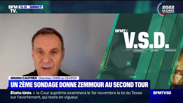 Pour Bruno Cautrès, chercheur CNRS au Cevifop, les intentions de vote pour Éric Zemmour restent ancrées du côté des catégories sociales supérieures