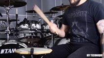 DRUM LESSON - Hand Technique BLAST BEAT for Metal Drumming