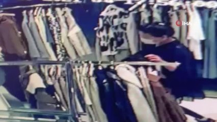 Ürünleri telefonla Moğolistan'daki alıcıya gösterip, parası gönderilince de montları çaldılar...Hırsızlık anları kamerada
