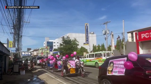 Robredo supporters in Cabanatuan participate in motorcade