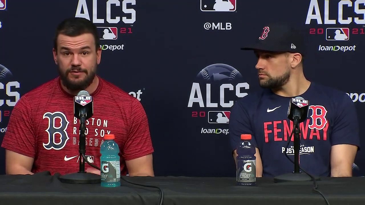 Kyle Schwarber & Nathan Eovaldi Postgame Press Conference | ALCS Game 6