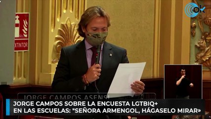 Jorge Campos sobre la encuesta LGTBIQ+ en las escuelas: "Señora Armengol, hágaselo mirar»