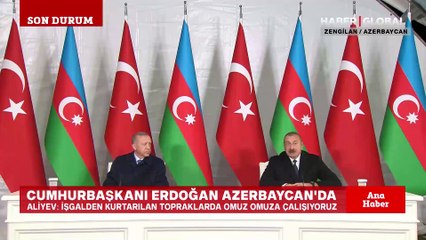 Erdoğan ve Aliyev'den ortak basın toplantısı